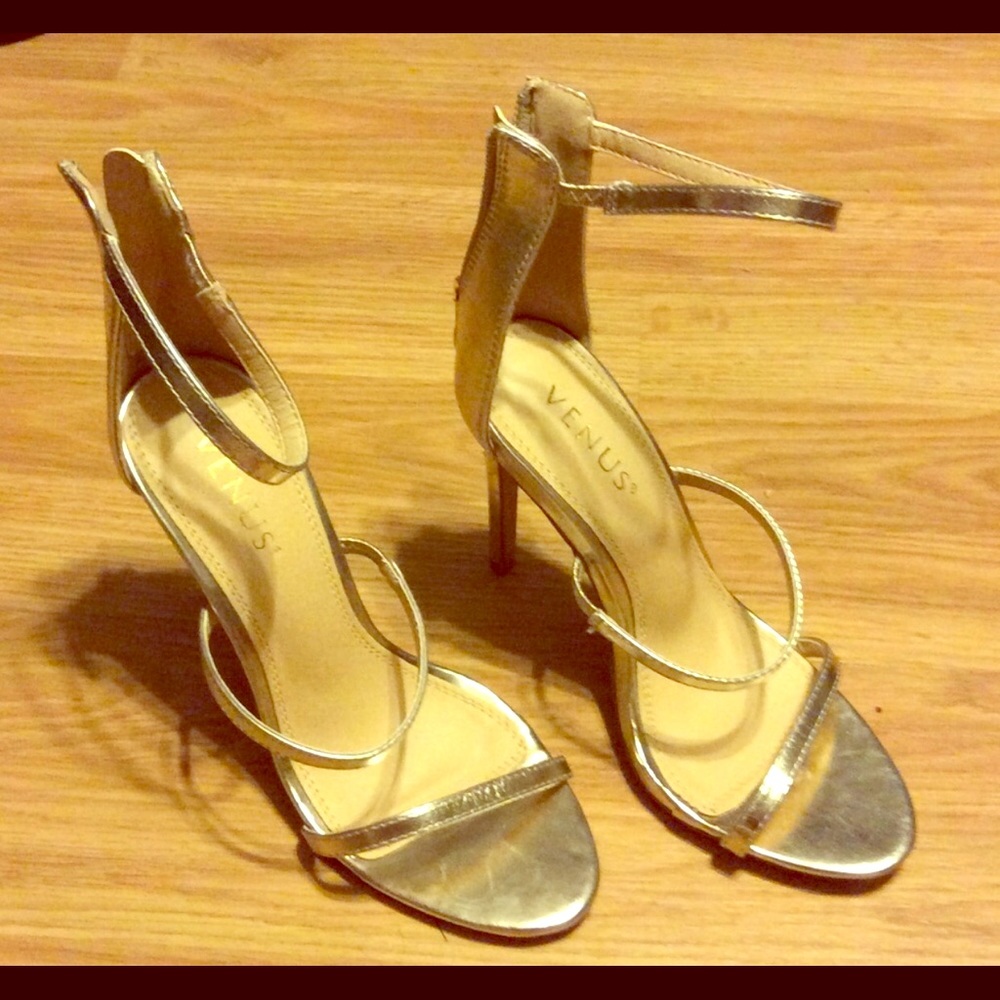 Venus gold 4.5 inch heels.